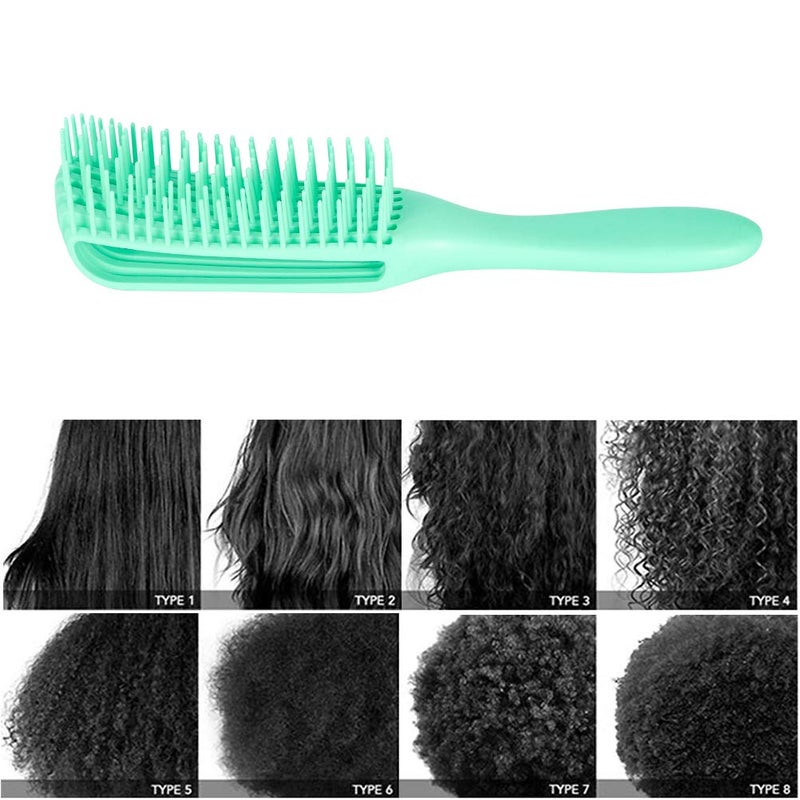 Emoly Detangling Brush for Natural Hair-Detangler for America 3a to 4c Kinky Wavy, Curly, Coily Hair, Detangle Easily with Wet/Dry (Green) - Image 2